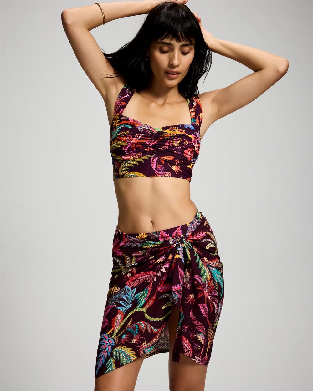 Soma Swim Rayon Crepe Pareo Sarong Cover Up Wrap