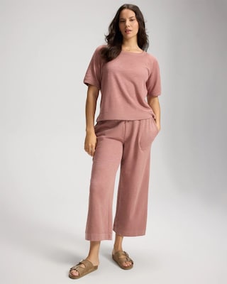 Slub French Terry Relaxed Dolman Sleeve Top click to view larger image.