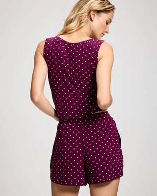 Curved Hem Pajama Shorts click to view larger image.