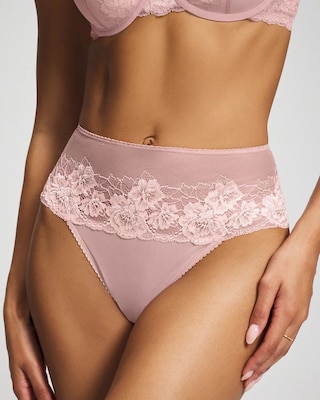 Romantic Lace High-Waist Thong Panty