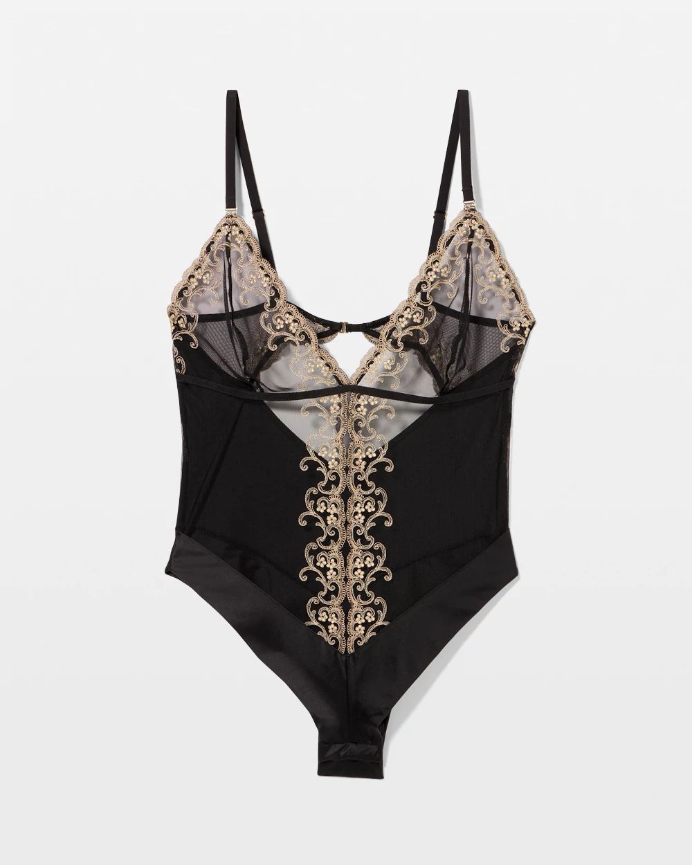 Silk + Venice Lace Slim Bodysuit click to view larger image.