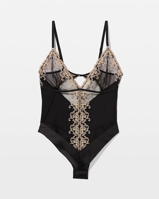 Silk + Venice Lace Slim Bodysuit click to view larger image.