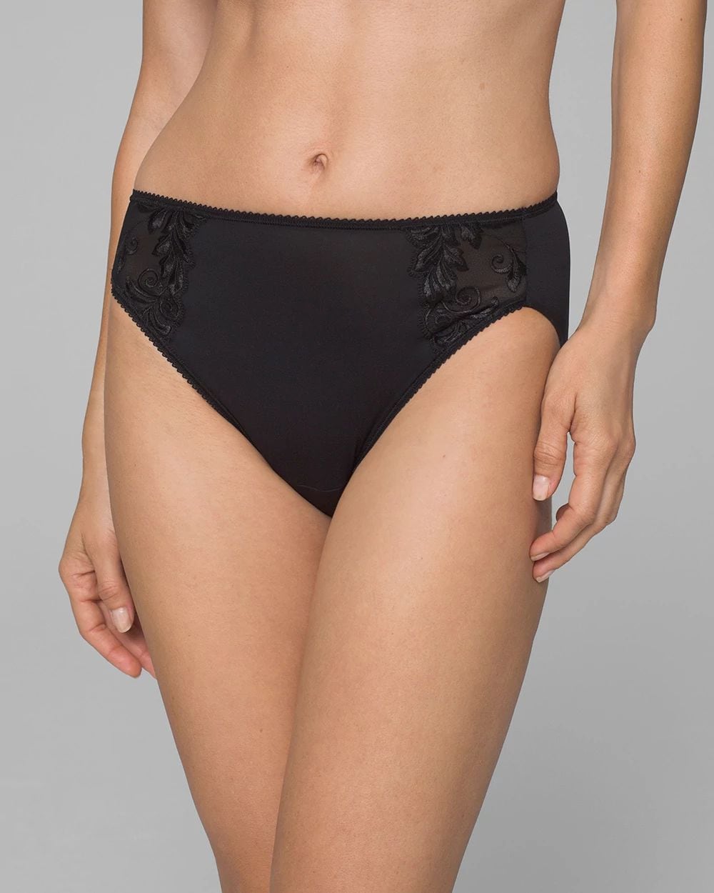 High-Leg Brief Panty with Sensuous Lace