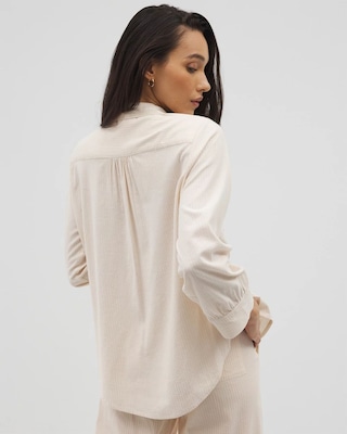 Beach Cotton Long Sleeve Button-Up click to view larger image.