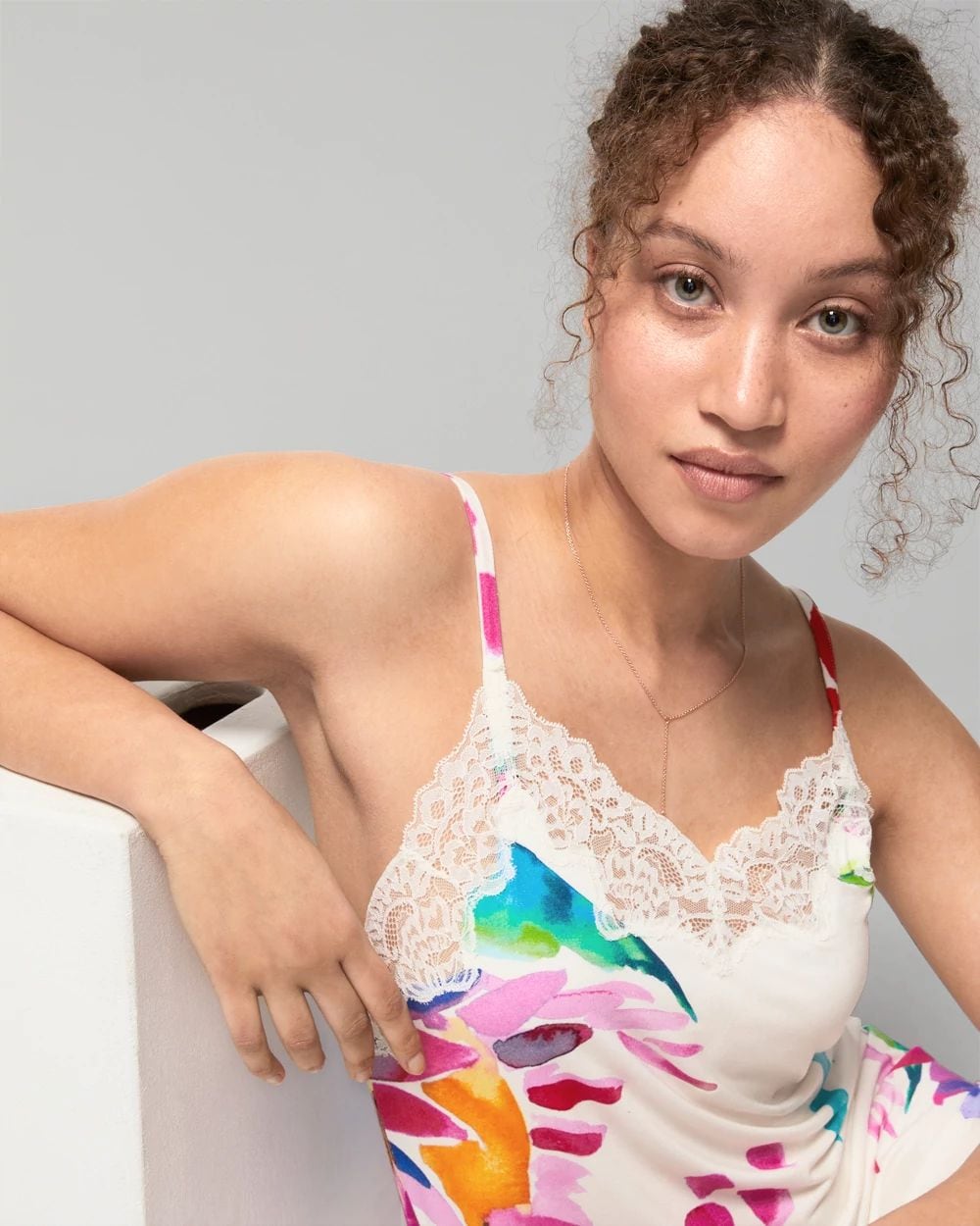 Lace-Trim Chemise