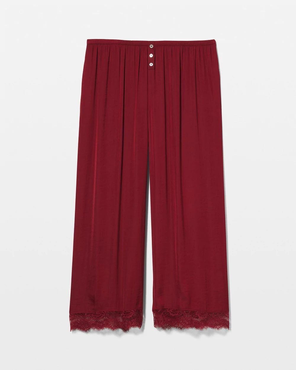 Lace Trim Crop Pajama Pant