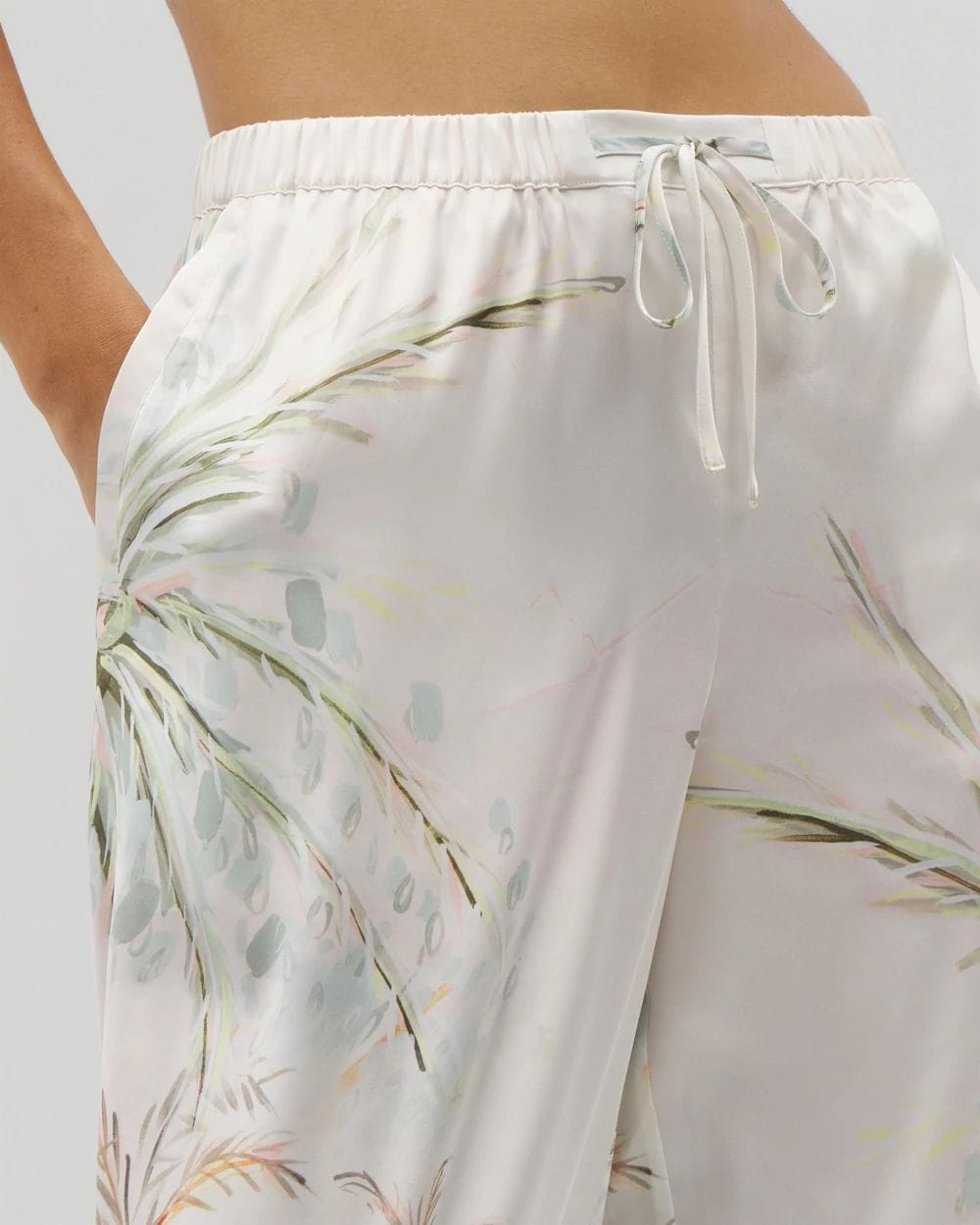Satin Printed Pajama Pants