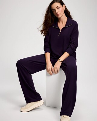 Ultra Soft Funnel Neck Quarter-Zip Top click to view larger image.