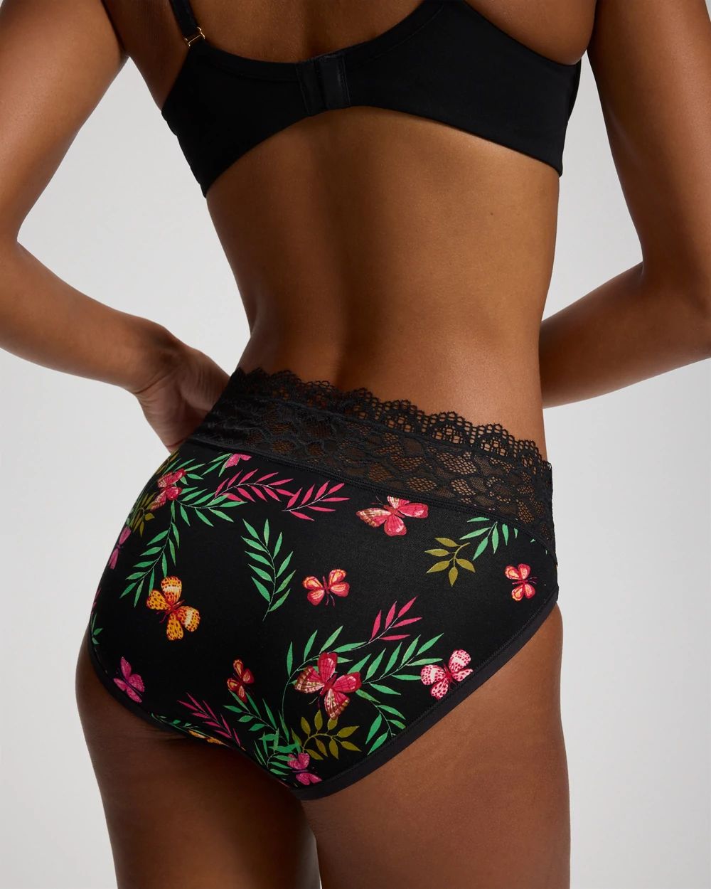 High-Leg Panty with Enchanting Lace click to view larger image.