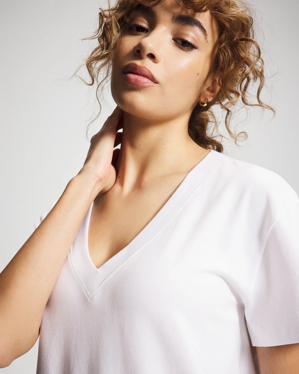 Relaxed V-Neck Short Sleeve Pajama Tee