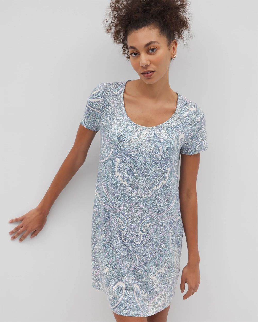 Cool Nights Short Sleeve Scoop Neck Sleepshirt