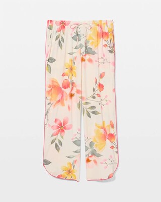 Piped Crop Pajama Pants click to view larger image.