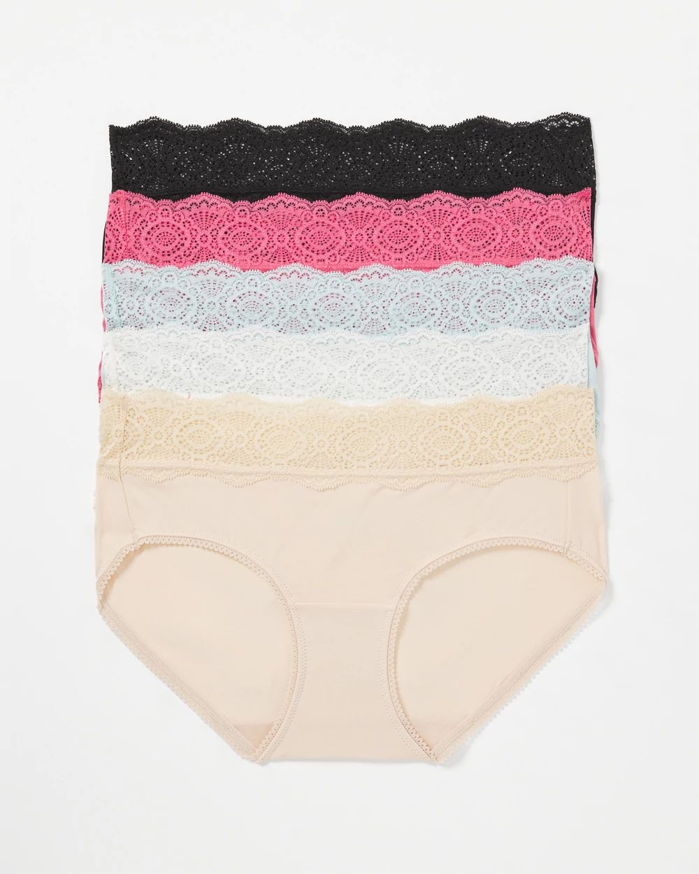 Embraceable Hipster Panty with Crochet Lace 5 Pack