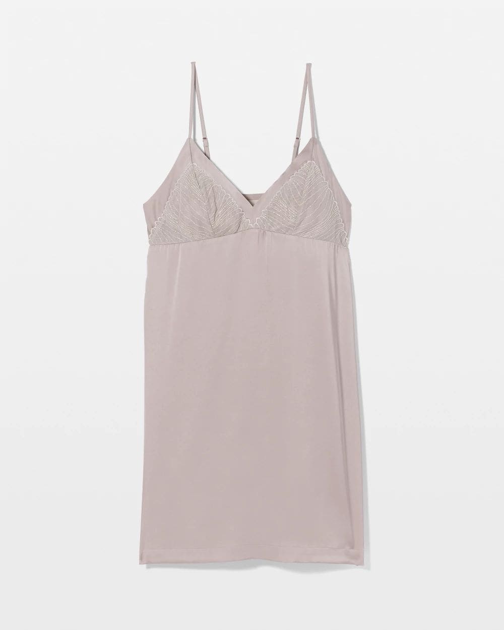 Satin Lurex Embroidered Chemise