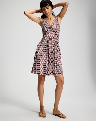 Soft Jersey V-Neck Short Bra Dress click to view larger image.