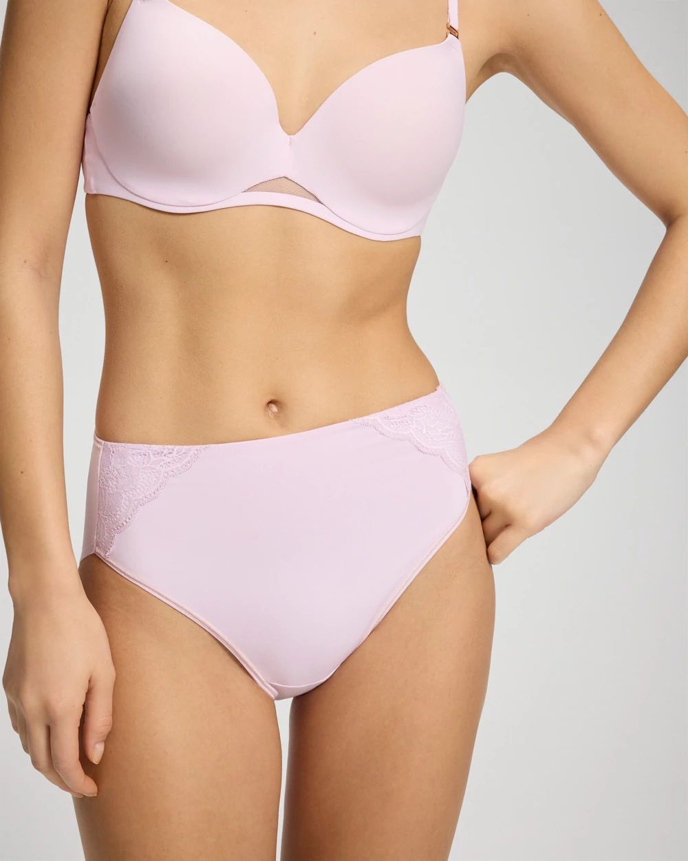 Vanishing Tummy High-Leg Brief Panty with Lace