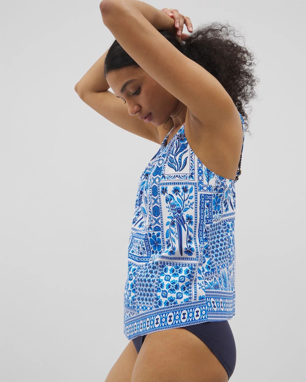 Beyond Control Sea Life High-Neck Tankini Top