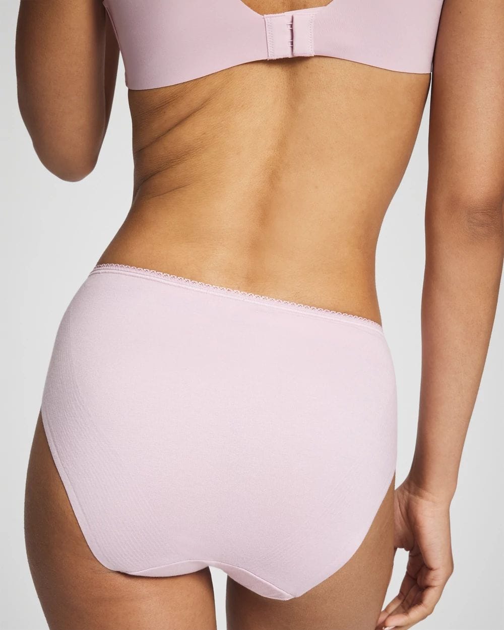 Vanishing Edge Cotton Blend High-Leg Panty with Lace