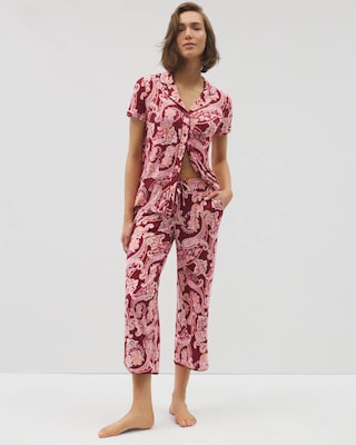 Piped Crop Pajama Pants