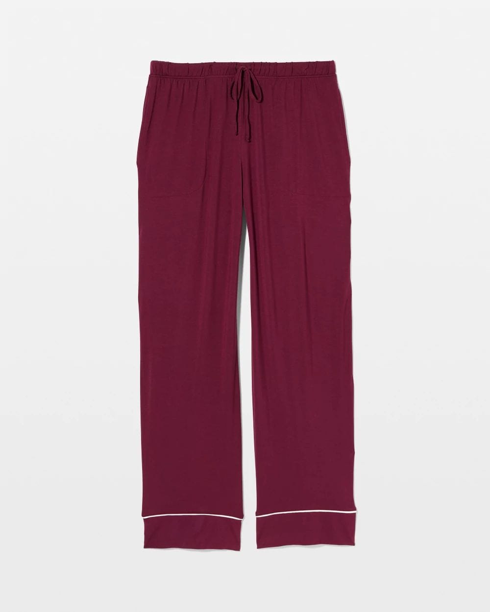 Cool Nights Solid Piped Pajama Pant