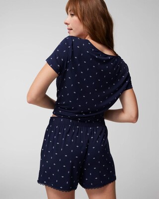 Lace-Trim Pajama Shorts