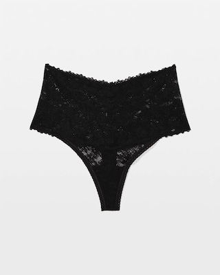 Perfect Lace High-Waist Thong Panty click to view larger image.
