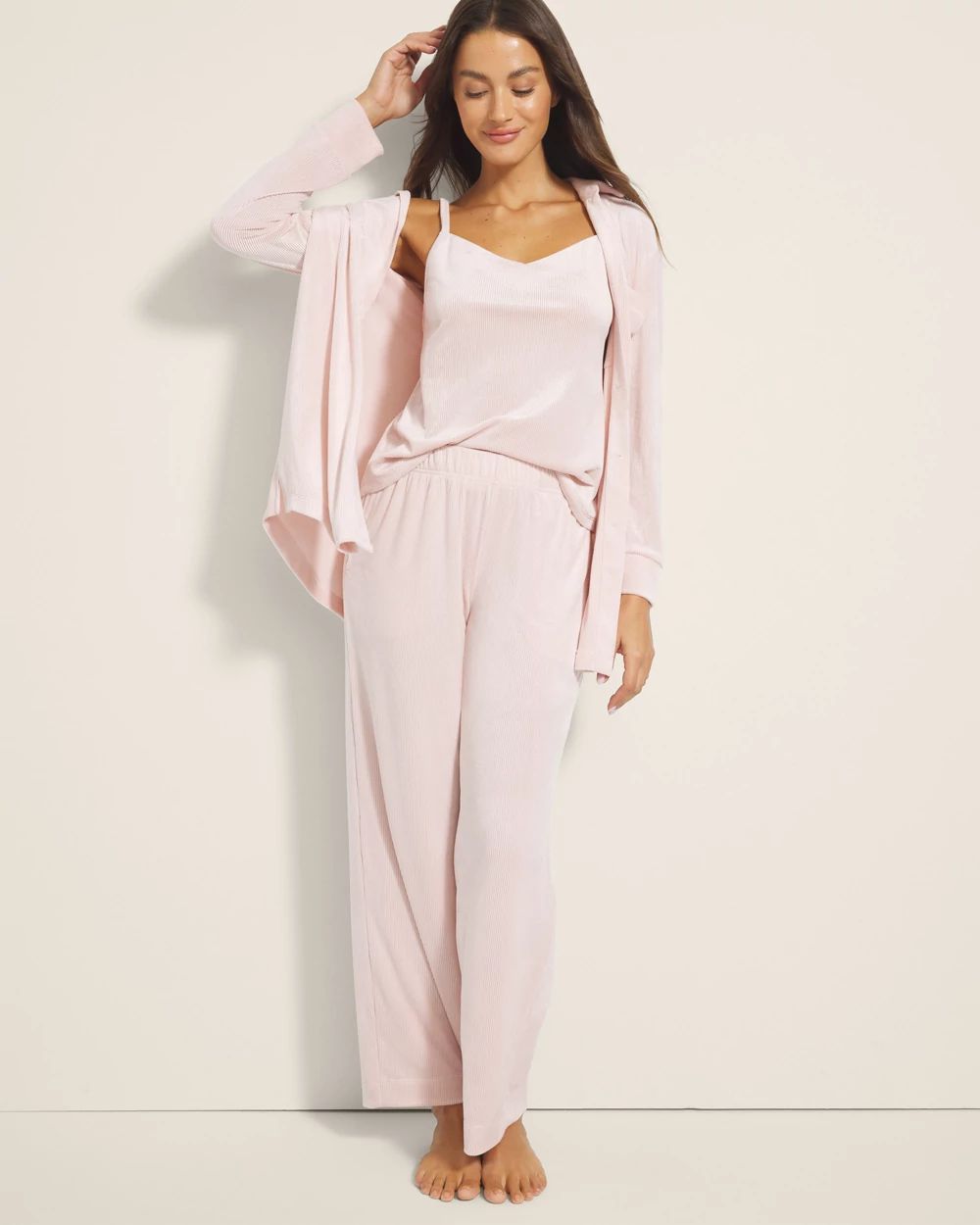 bed Wide-Leg Pajama Pants click to view larger image.