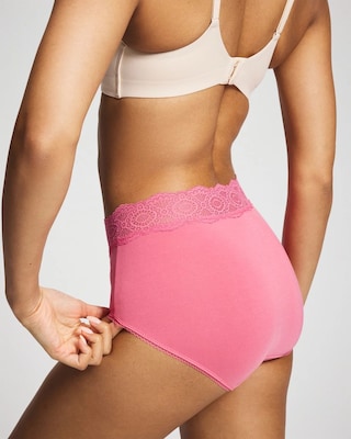 Modern Brief Panty with Crochet Lace click to view larger image.