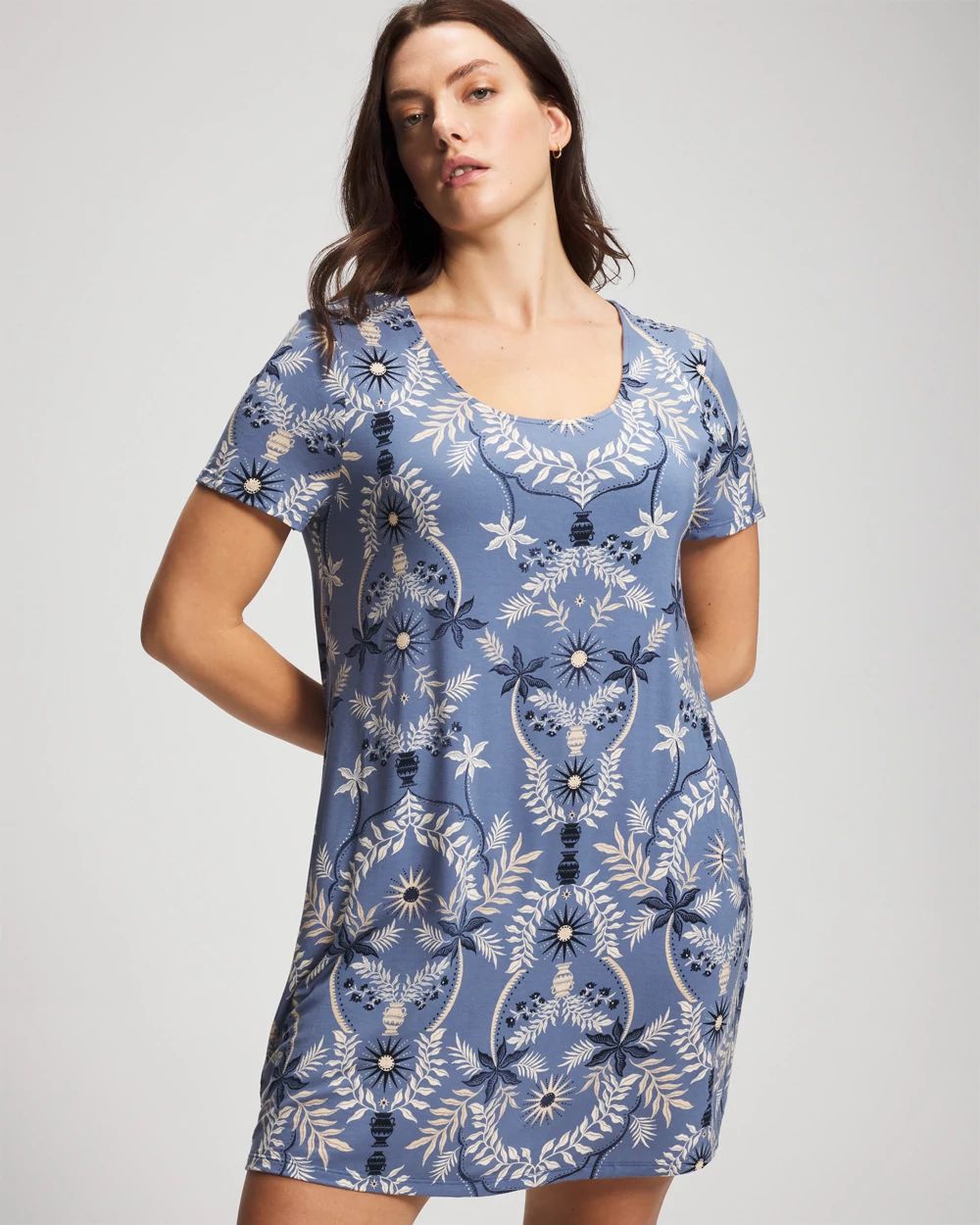 Cool Nights Short Sleeve Scoop Neck Sleepshirt