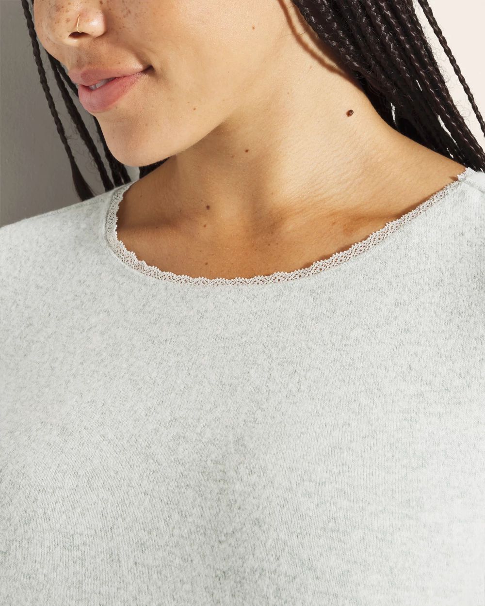 Cozyluxe Long-Sleeve Pajama Top click to view larger image.
