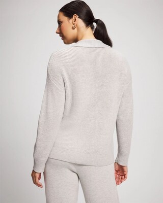 Premier Knit Cable Knit Collared Sweater click to view larger image.