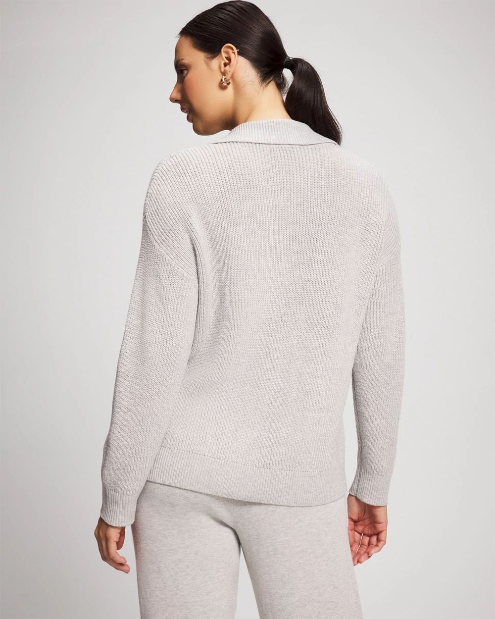 Premier Knit Cable Knit Collared Sweater