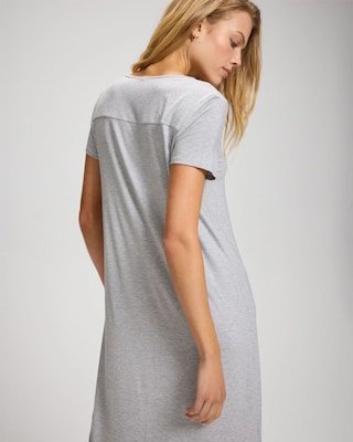 Short Sleeve Long Sleepshirt click to view larger image.