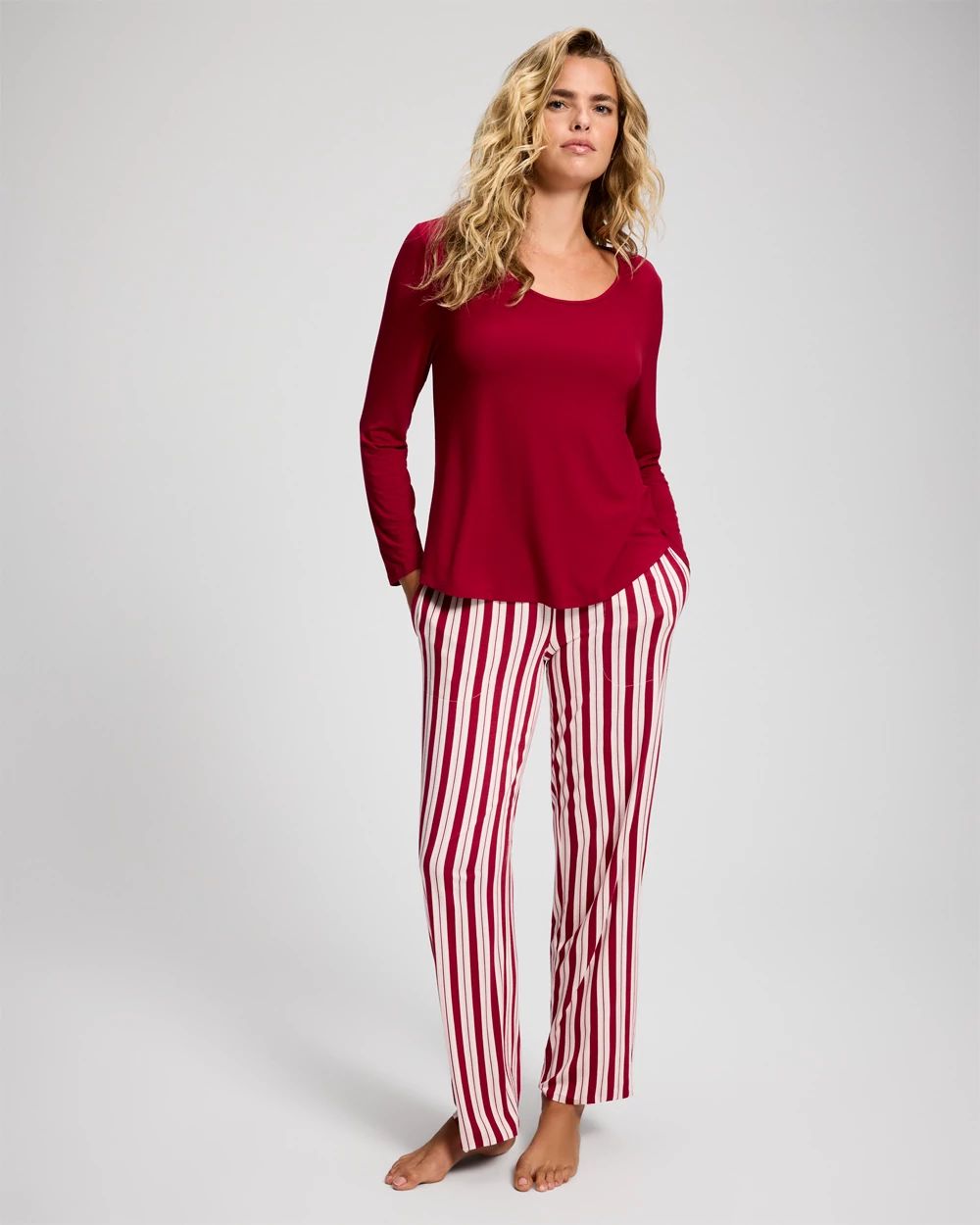 Cool Nights Packaged Long-Sleeve Pant Pajama Set