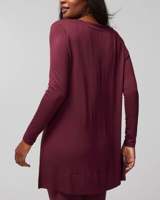 Long-Sleeve V-Neck Pajama Top