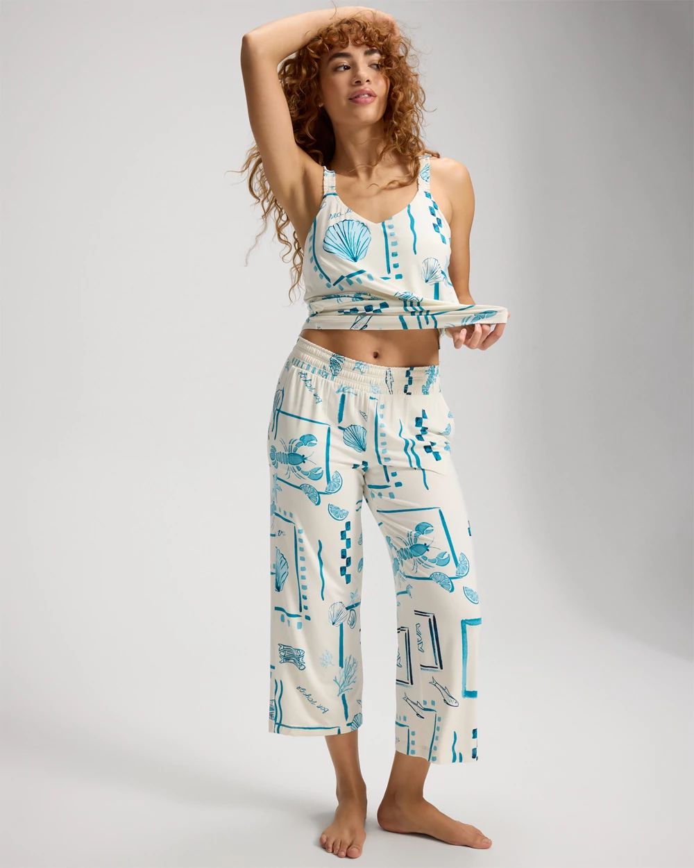 Cropped Pajama Pants