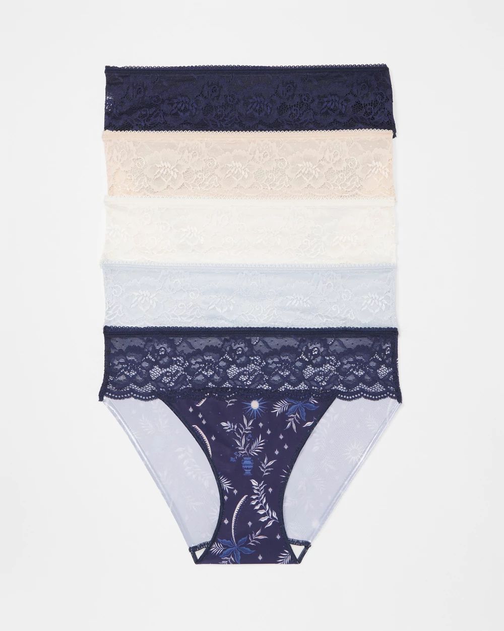 Vanishing Edge Hipster Panty with Lace 5 Pack