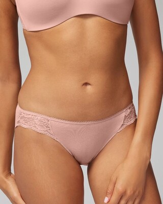 Edge Cotton Blend Bikini Panty with Lace