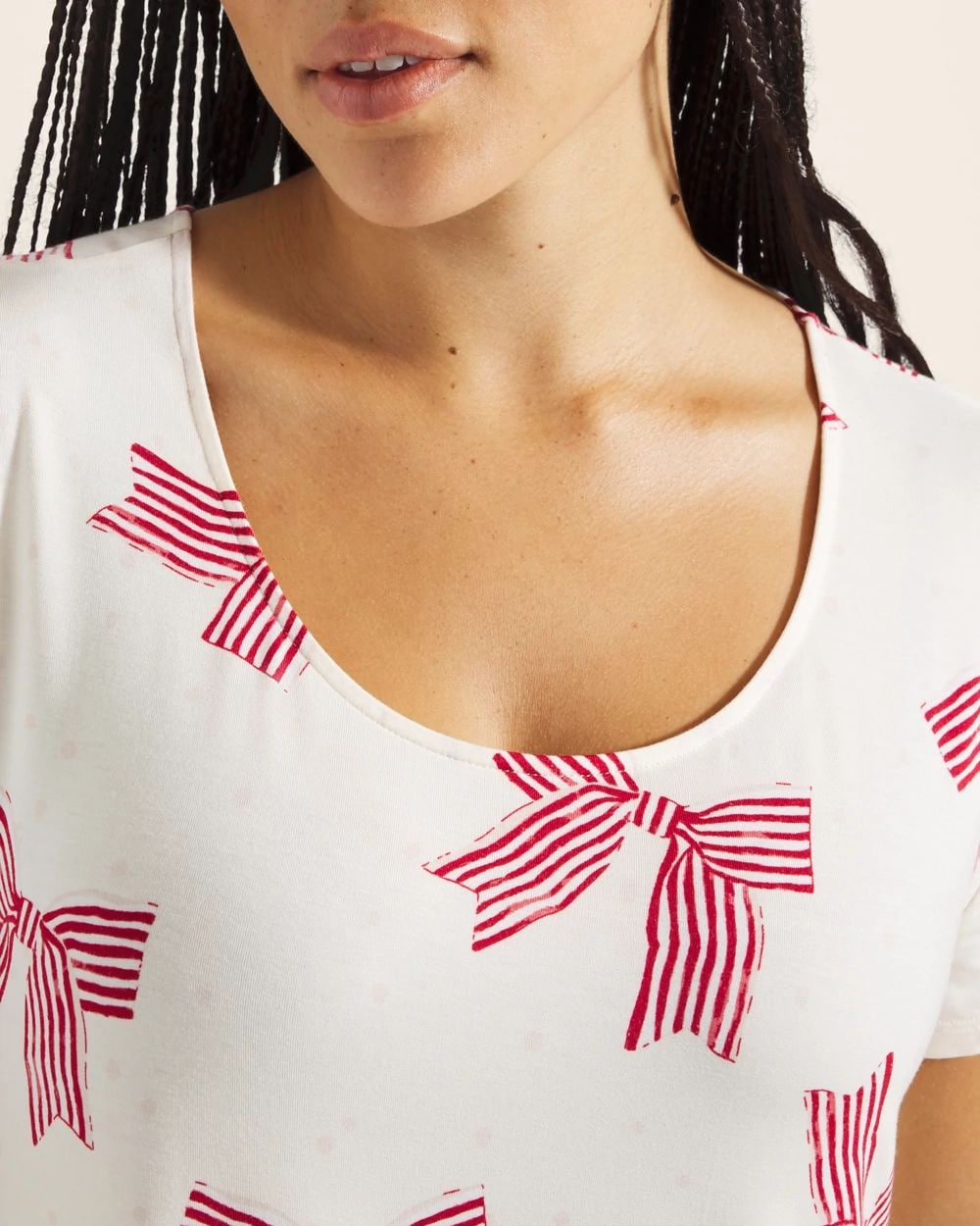 Cool Nights Short Sleeve Scoop Neck Sleepshirt