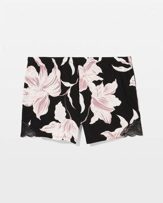 Lace-Trim Pajama Shorts