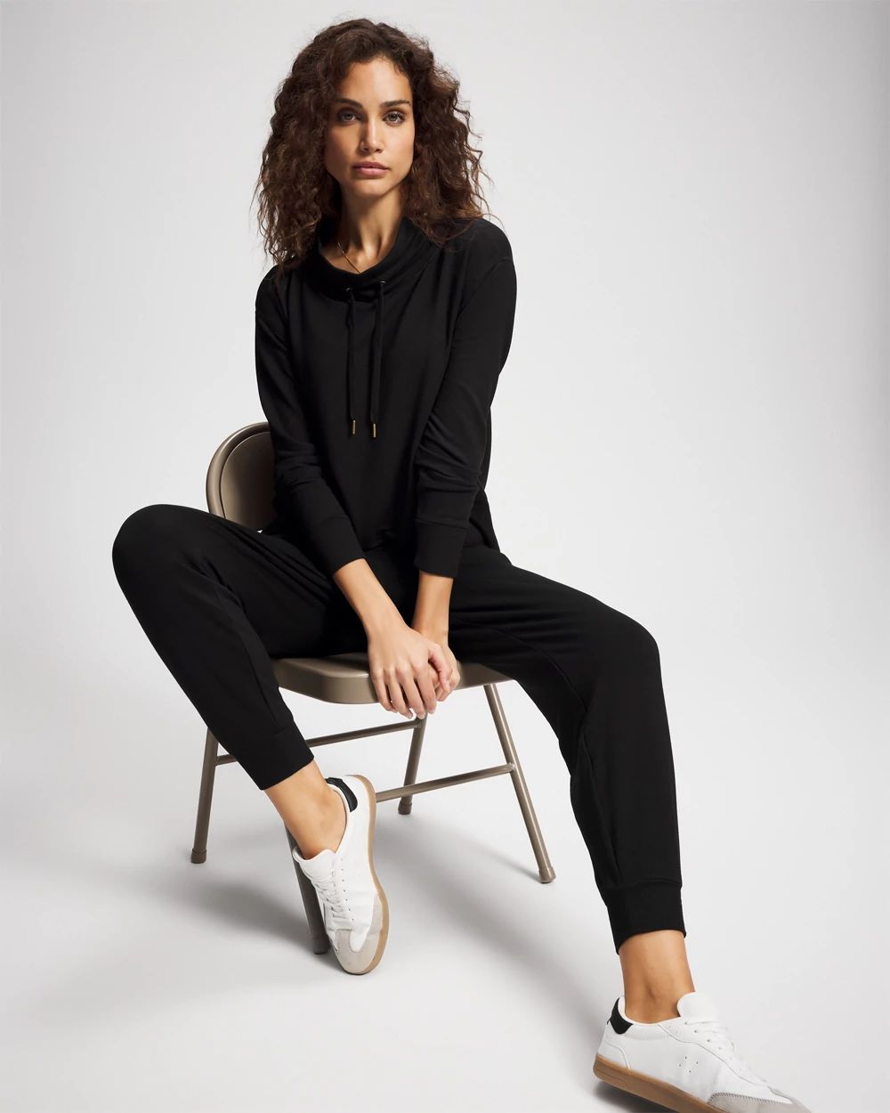 Ultrasoft Fleece Relaxed Funnel Neck Sweatshirt click to view larger image.