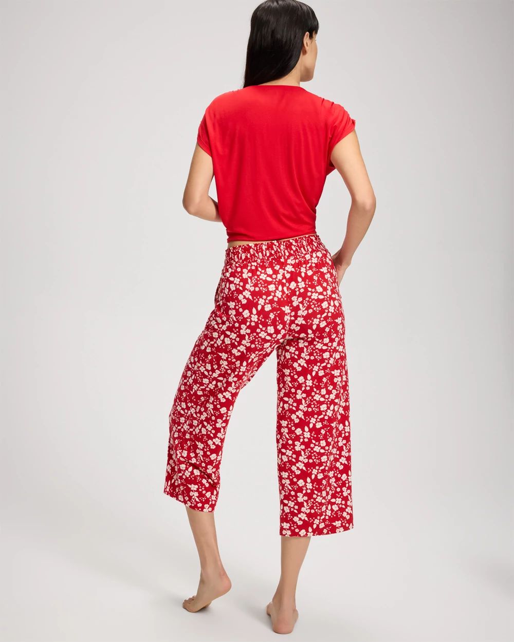 Cropped Pajama Pants click to view larger image.