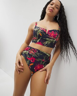 Soma Swim Ruched High-Waist Bikini Bottom click to view larger image.