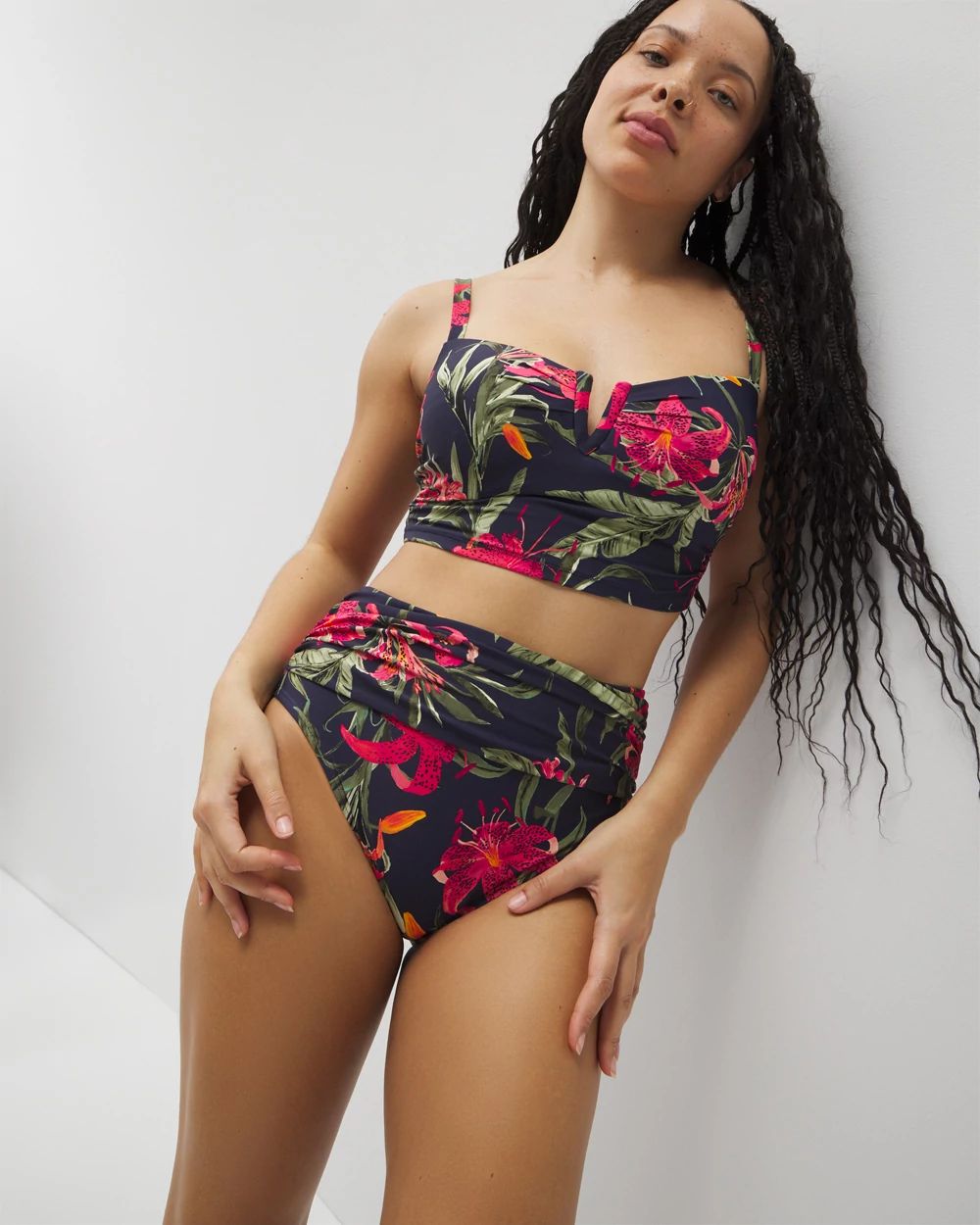 Soma Swim Ruched High-Waist Bikini Bottom