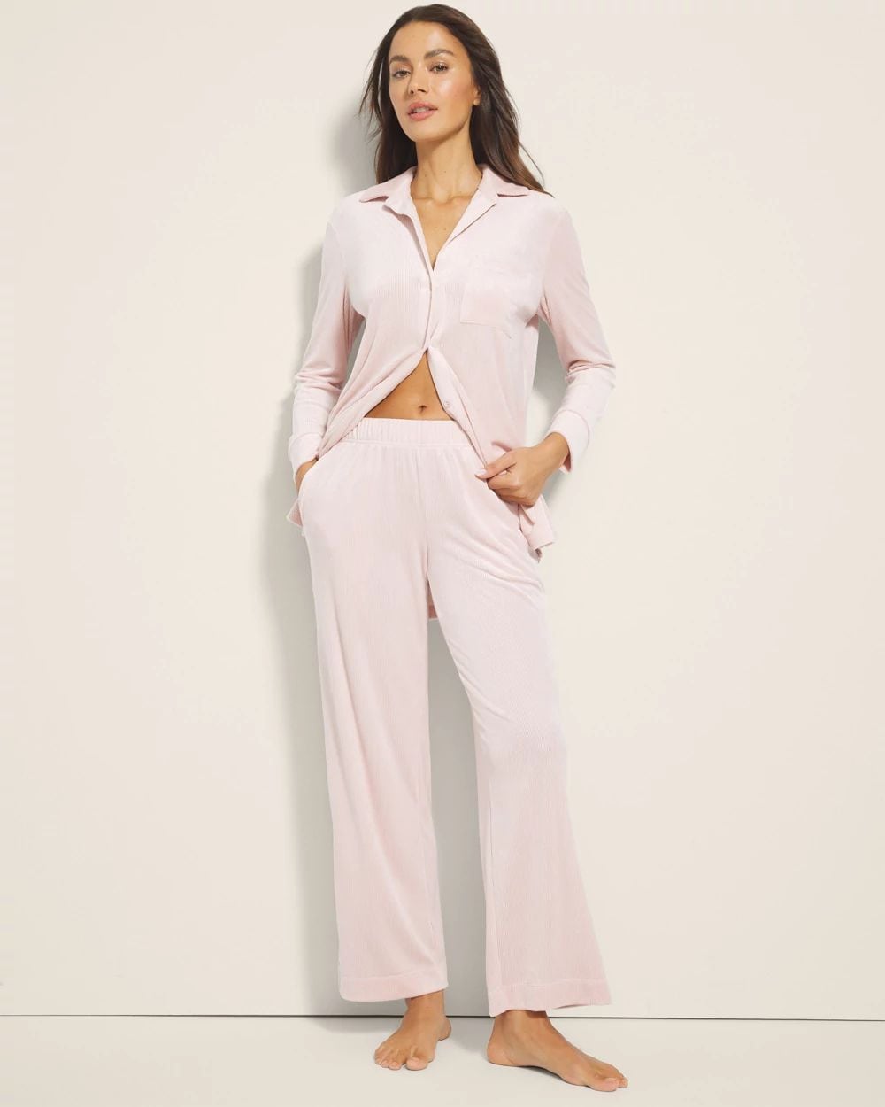 bed Wide-Leg Pajama Pants