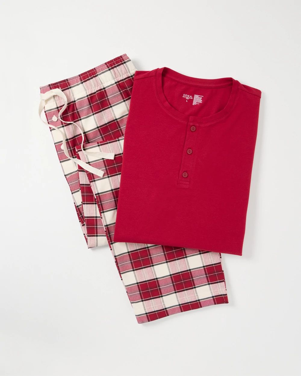 Men’s Long-Sleeve Henley Pajama Top