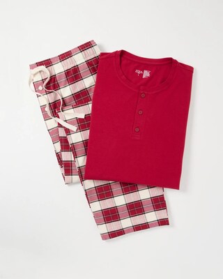 Men’s Long-Sleeve Henley Pajama Top