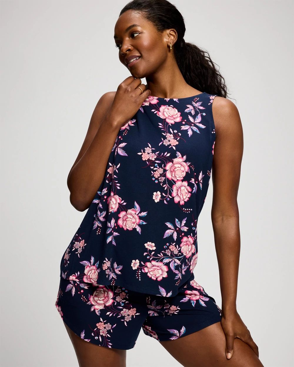 Cool Nights Relaxed High-Neck Pajama Tank