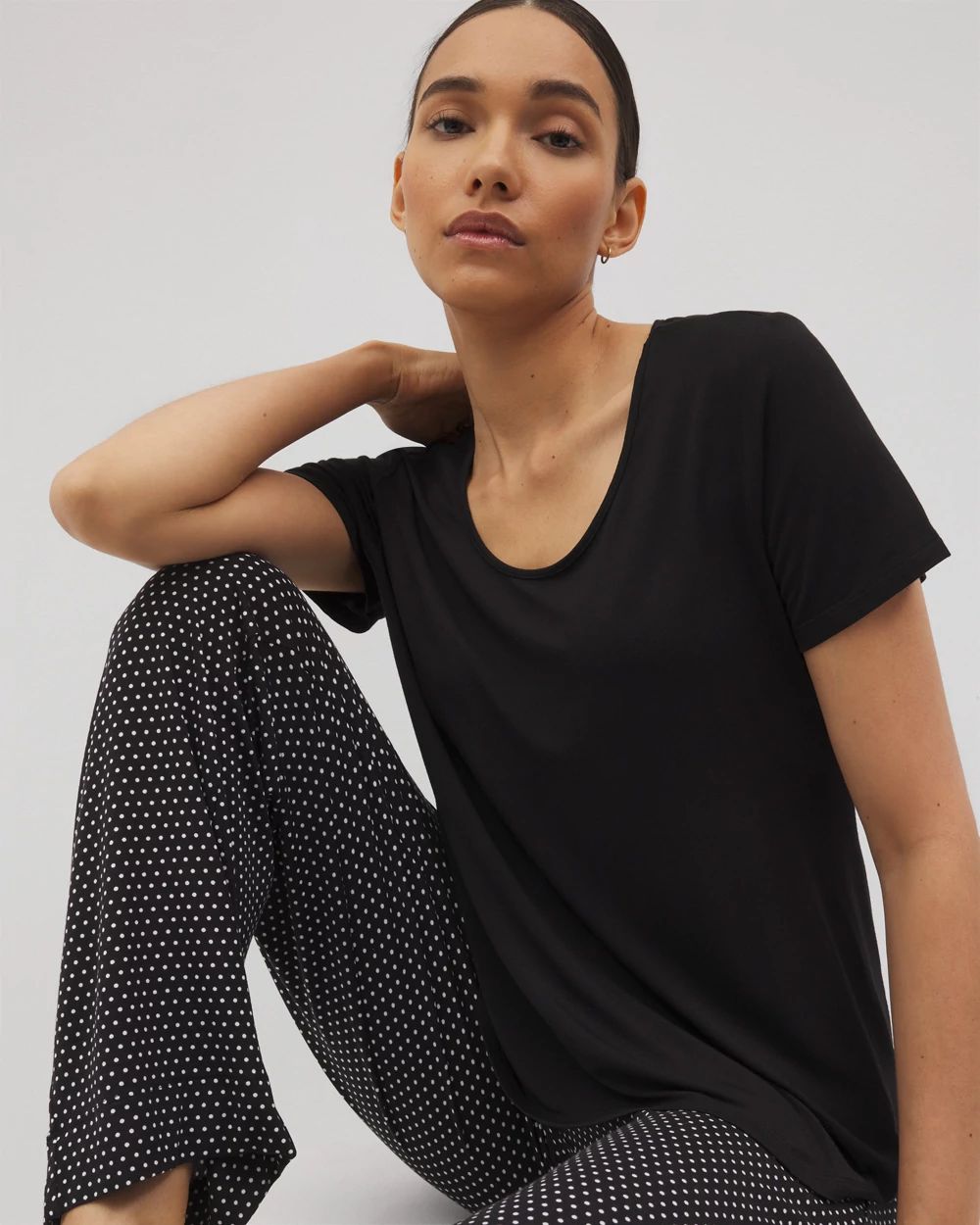 Cool Nights Packaged Short-Sleeve Pant Pajama Set