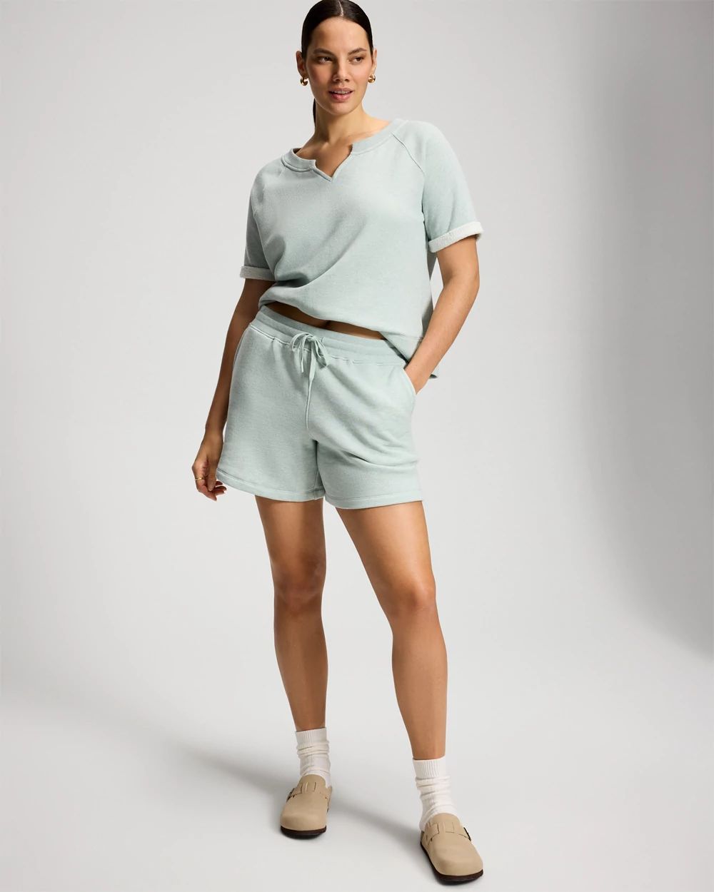 Cotton Terry Relaxed Shorts click to view larger image.